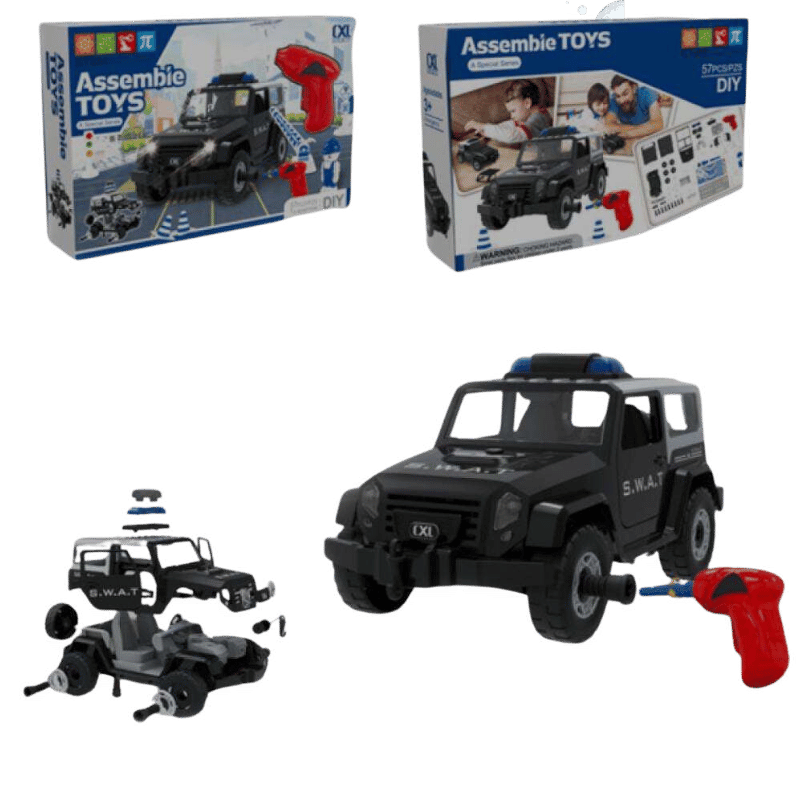 SET JEEP POLICIA DE LLANTAS DESMONTABLES 2